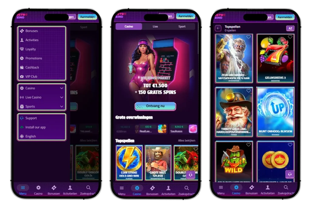 Retrozino Casino Mobiele ervaring